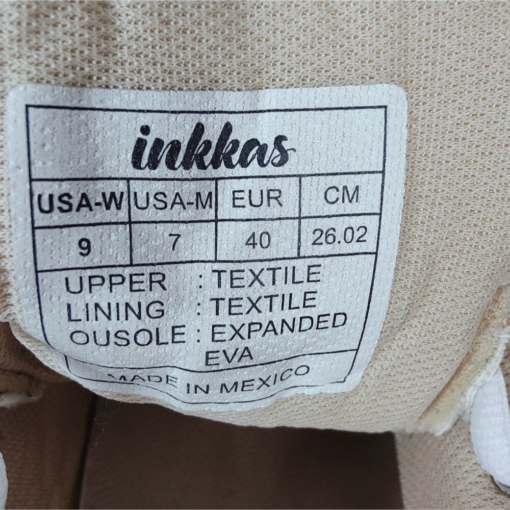 Inkkas Women's FlexAlpha Rose Gold White Striped Sneakers Tennis Shoes, Sz 9 - Picture 8 of 11